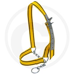 Kantar dla krów Trevira z łańcuchem 40 mm żółty