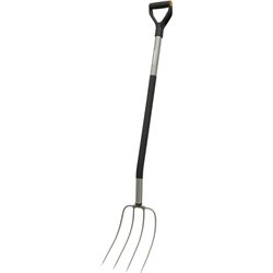 Widły do obornika Fiskars, 4-zębne, ergonomiczne Fork Grey 136 cm