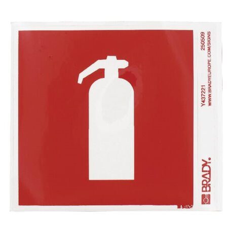 Znak informujący "Gaśnica", naklejka 100 x 100 mm WB250509L