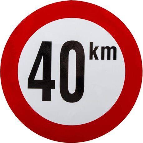Naklejka ograniczenie prędkości 140 km/h Ø 210 mm Mazon WB69107