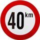 Tabliczka, 40 km, PCW BK40