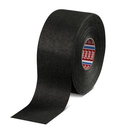 Taśma flizowa z tworzywa PET, czarna, 50 m x 50 mm TesaBAND® T516080002500 4042448070487