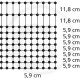 Siatka ogrodzeniowa elektryczna do upraw 65 cm × 50 m podwójny grot (2)
