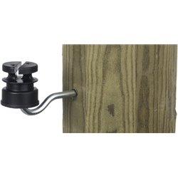 Izolator szczelinowy, z wkrętem, czarny, 5.3 mm 30 szt. AKO