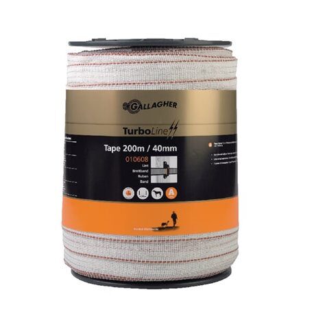 Taśma do pastucha TurboStar 40 mm 200 m biała Gallagher