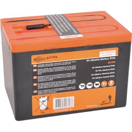 Bateria alkaliczna 9 V 55 Ah Powerpack Gallagher