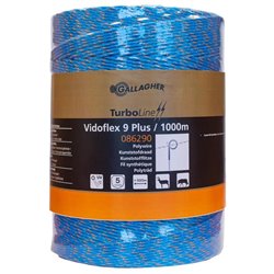 Plecionka Vidoflex 9 TurboLine Plus niebieska 1000 m Gallagher