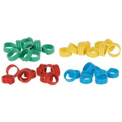 Spiral leg bands, Ø16mm 20pcs yellow