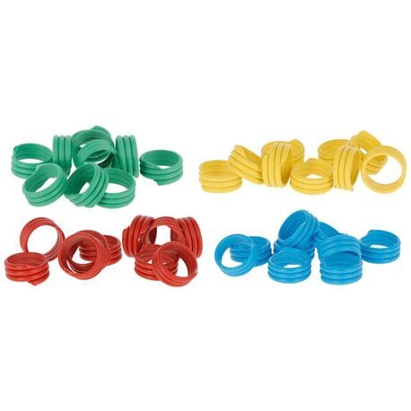 Spiral leg bands, Ø16mm 20pcs yellow