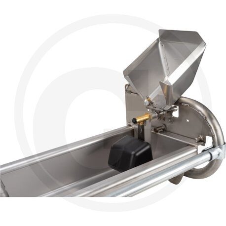 Flach-Schwenktrog 1,0 m mit Edelstahl-Wandkonsolen