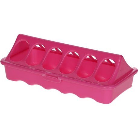 Karmidło dla drobiu 20x9 cm różowe