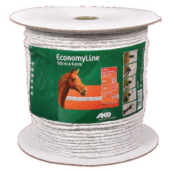Linka do pastucha EconomyLine 6 mm 500 m biała AKO