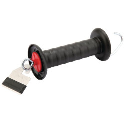 Uchwyt bramowy z łącznikiem Litzclip do taśmy 40 mm czarny AKO