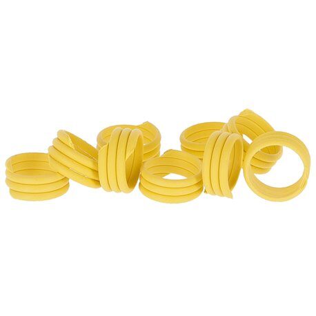 Opaska spiralna dla drobiu, 18 mm, żółta, 100 szt., Kerbl