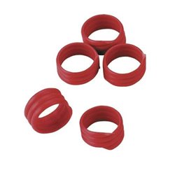 Opaska spiralna dla drobiu, 16 mm, czerwona, 20 szt., Kerbl