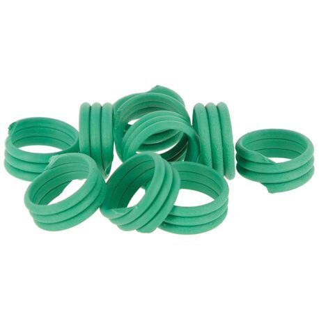 Opaska spiralna dla drobiu, 10 mm, zielona, 100 szt., Kerbl