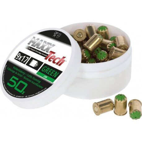 Naboje do aparatu ubojowego 9x17mm, 50szt., zielone, Kerbl 21205