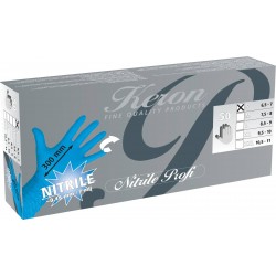 Rękawice Nitrile PROFI rozmiar XXL, 30 cm, niebieske, 50 szt., Kerbl 15384