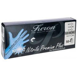 Rękawice nitrylowe Nitrile Premium Plus, rozmiar XL, niebieske, 50 szt., Kerbl 153078