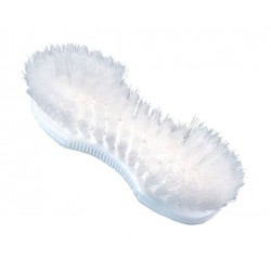 Szczotka uniwersalna „ósemka” nylonowe włosie, 19 cm, biały, Kerbl 2916