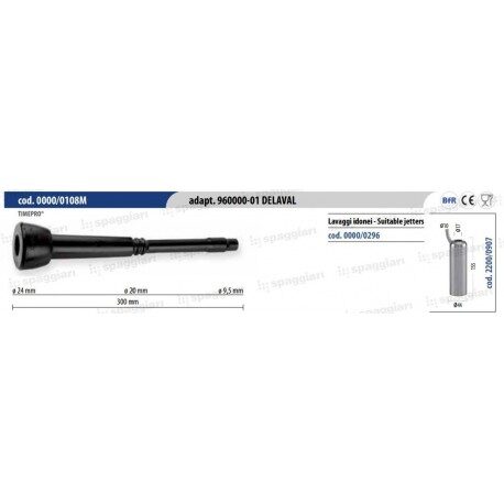 Guma strzykowa typ Alfa Laval 96000001, 10 mm ”dziesiątka”, 4szt., Spaggiari 00000108M