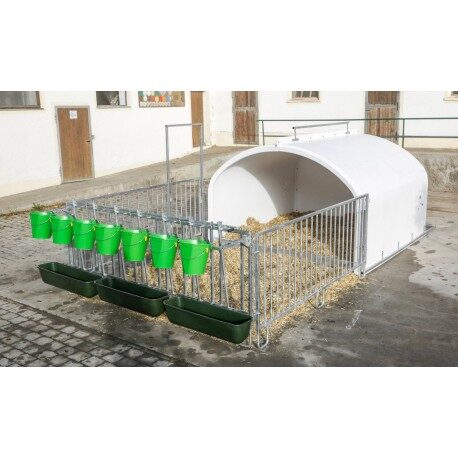 Budka grupowa dla cieląt z wygrodzeniem Kerbl CalfHouse Premium XXL do 7 szt.