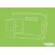 Domek plastikowy ECO Barney dla drobiu, 137 x 73 x 83 cm, Kerbl 81731