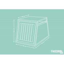 Transporter aluminiowy dla psa Barry, pojedyncze drzwi, 92 x 65 x 65,5 cm, Kerbl 80586