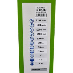 Elektryzator sieciowy TITAN Ni 12000, na dziki, dla koni, byków, bydła, owiec i kóz, 12 J, Kerbl 392542