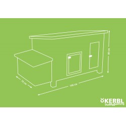 Domek dla kur drewniany Florentina, 146 x 74 x 80 cm, Kerbl 82827