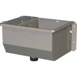 Poidło korytowe ze stali nierdzewnej, 35 l, wylot 2", z zaworem pływakowym, Kerbl 221190