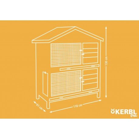 Domek dla gryzoni Appartement Pro, 118 x 61 x 130 cm, Kerbl 81719