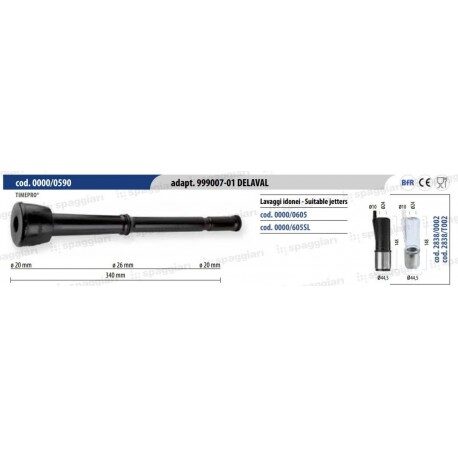 Guma strzykowa typ Alfa Laval 99900701, 20 mm, 4szt., Spaggiari 00000590