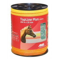 Taśma ogrodzeniowa TOP LINE PLUS Tricond, 200 m x 20 mm, żółto-pomarańczowa, AKO 449563