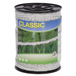 Plecionka ogrodzeniowa CLASSIC, 400 m x 2,5 mm, biała, Kerbl 449113