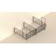 Kojec modułowy, podwójny, dla cieląt, 2 x 3 szt., Kerbl 14488