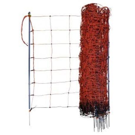 Siatka dla owiec OviNet Premium, 50 m, 90 cm, poj. szpic, pomarańczowa, Kerbl