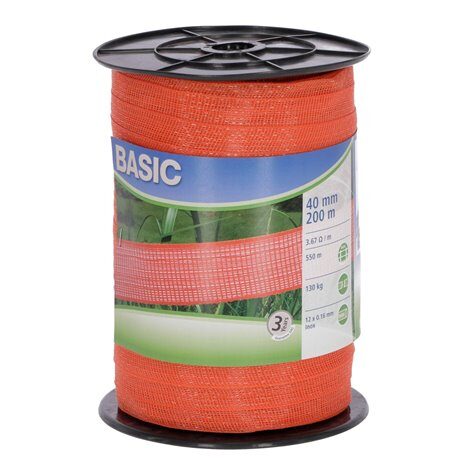 Taśma ogrodzeniowa BASIC, 200m x 40mm, pomarańczowa, Kerbl