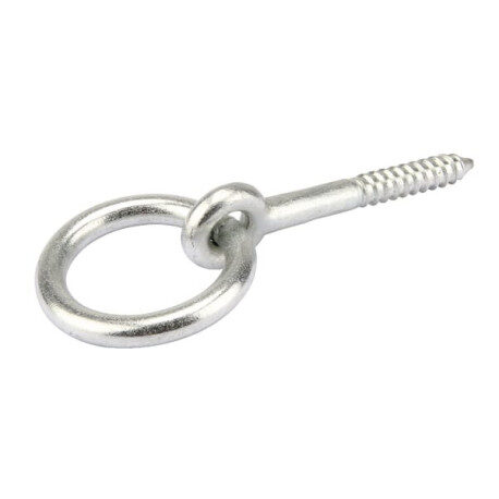Wkręt z pierścieniem 10x80 mm otwarty z łbem okrągłym