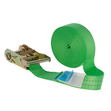 Pas transportowy jednoczęściowy z napinaczem, 6m x 35mm, 2000 kg, 1,8 kN, zielony, Kerbl Works