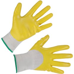 Rękawice z powłoką nitrylową Flexline, żółte, rozmiar 9, Kerbl