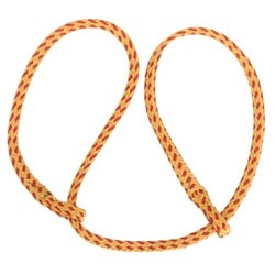 Linka wycieleniowa płasko pleciona, 130 cm, 2 pętle, żółty/czerwony, Kerbl