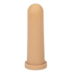 Smoczek gumowy do wiadra do pojenia cieląt, 100 mm, żółty, z nacięciem, Kerbl