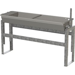 Poidło korytowe ze stali nierdzewnej, 30 l, 1 m, ogrzewanie 100 W, montaż podłogowy, Kerbl