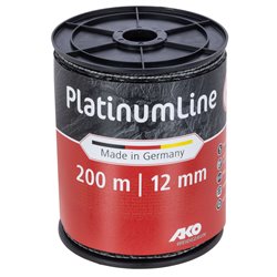 Taśma ogrodzeniowa 12 mm x 200 m PlatinumLine AKO czarno-biała
