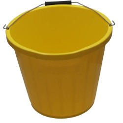 Wiadro plastikowe z uchwytem 13,6 l żółte