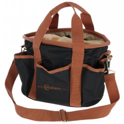 Torba na akcesoria do pielęgnacji konia 28x20x22 cm czarno-koniakowa COVALLIERO | EAN 4018653401378