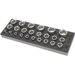 Wkład piankowy z zestawem nasadek 1/2", 24 szt.
