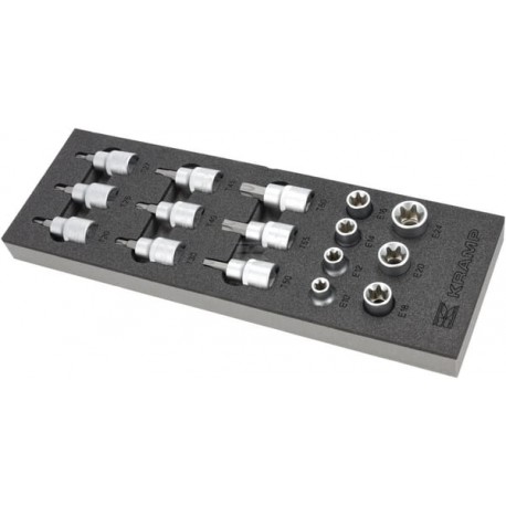 Zestaw kluczy nasadowych Torx 1/2", 16 szt. | EAN 8719493209921