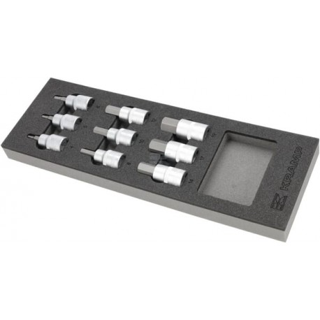 Zestaw kluczy nasadowych imbusowych 1/2", 9 szt. | EAN 8719493209938